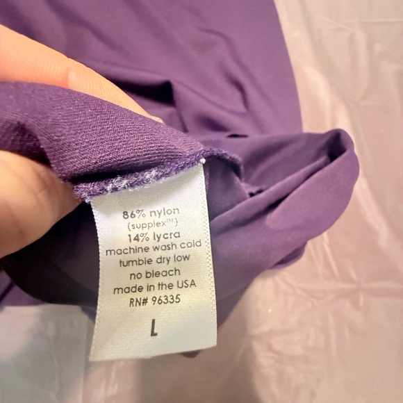 Susana Monaco Purple Long Sleeve Cold Shoulder Stretch Midi Dress Size Large - Picture 8 of 9